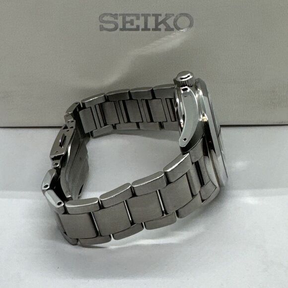 Seiko SZSB013 Men\'s Silver Stainless Steel Analog Dial Automatic Watch JNA97